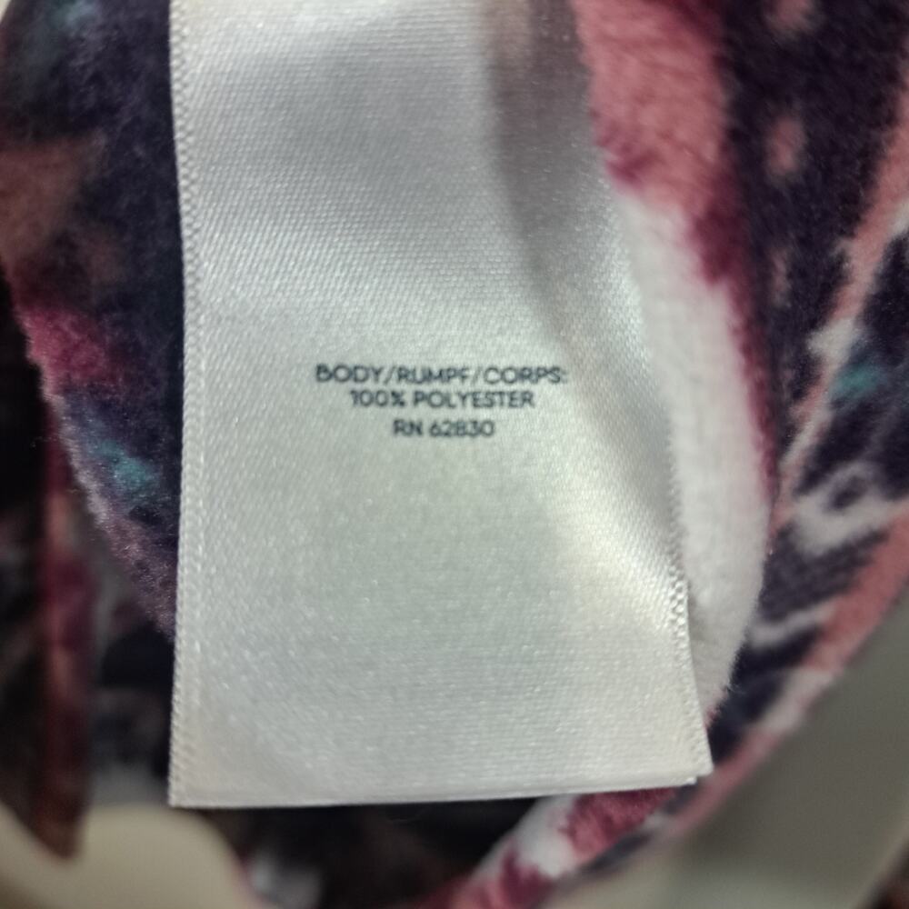 Lands' End Women's Medium Petite Quarter Zip Pull Over Fleece Winter Animals - Picture 7 of 7